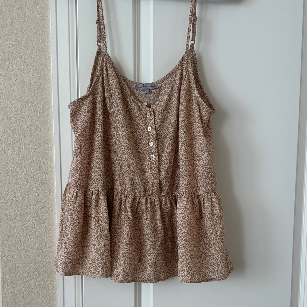 Women's Yellow Floral Tank